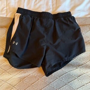 Under Armour Women's Black and White Athletic Shorts